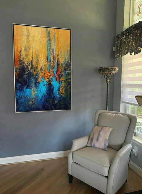 Giant Abstract Viking Art - Made to Order Acrylic for Nordic-Themed Restaurants