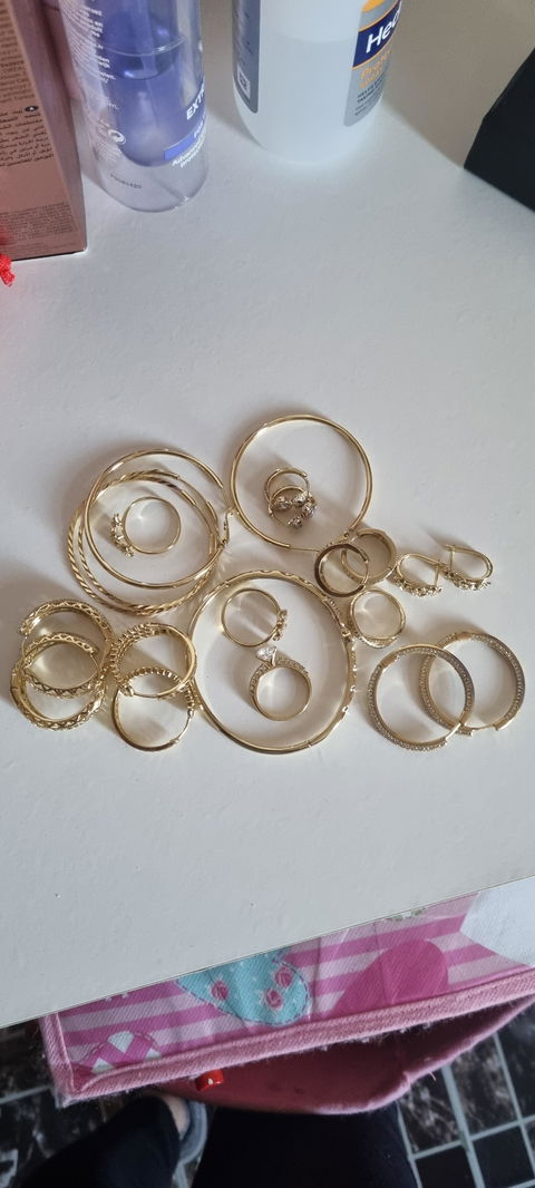 14 K Gold Plated Hoops earrings