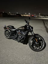 VANCE & HINES Big Radius Exhaust System - Black Softail Fat Boy 2018-2023 46375