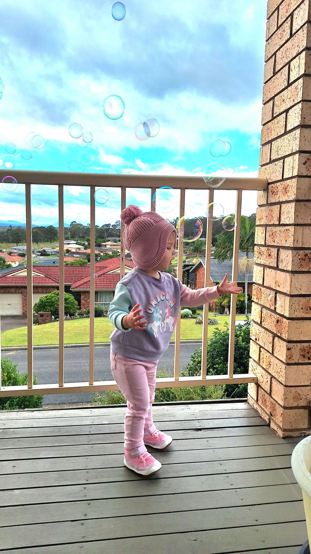 FLOSS pink and purple baby and toddler girls high-top sneakers