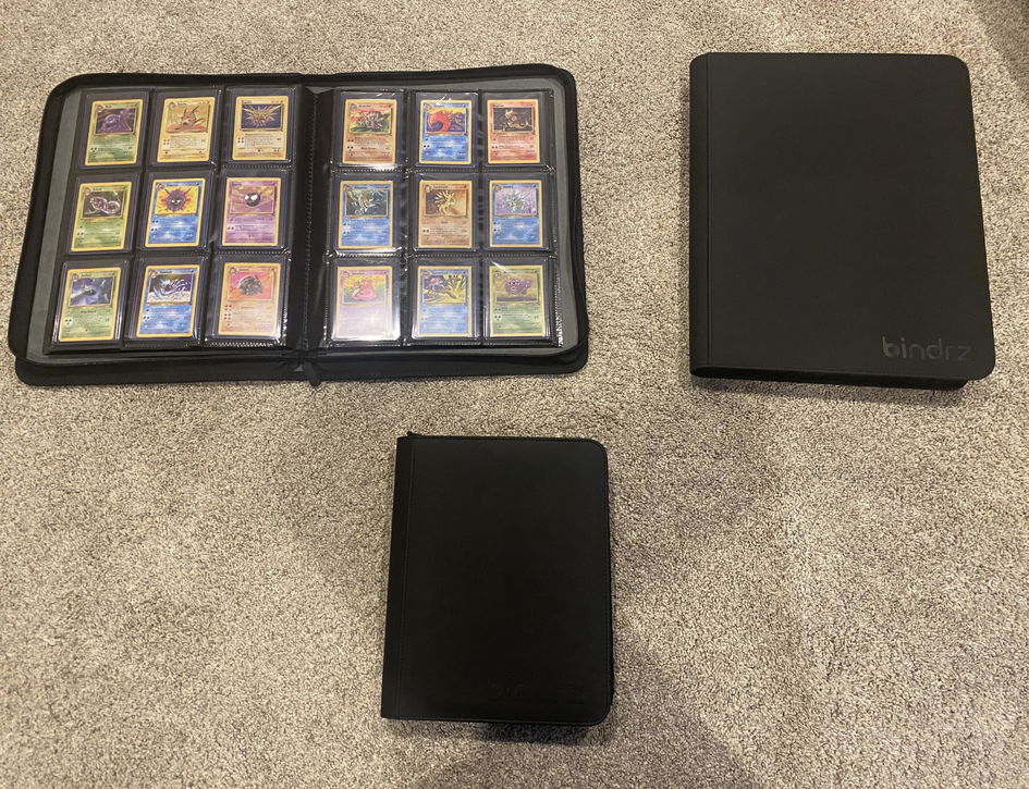 best top loader card binder FunGuys Toploader  4 Pocket Trading Binder for 128 Loaders, Pokemon Card Binder, MTG, Yugioh, Sports Cards, TCG Storage Album, Zipper Card Collector Folder : Office Products Customizable back label  add your name or collection title for easy identification TRUGQ Toploader Binder Holds 324