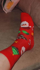 Calcetines de Navidad Unisex Belmore | Papá Noel, Bastones de Caramelo y Jengibre | Par o Set de 3 en Caja Regalo