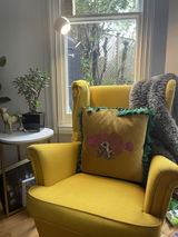 Fish Frida Velvet Cushion