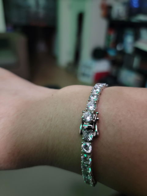 Luxury Bracelet Full of Round Diamond Option