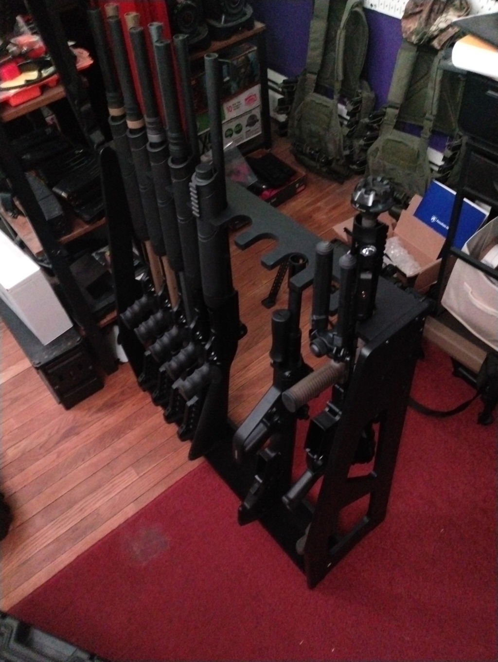 UWR-MB10 Gun Racks, 10 Long Gun Floor Standing Adjustable Holder