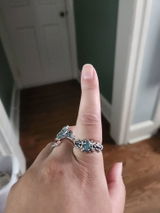 Custom Triple Moon Boulder Opal Ring  "Mona"