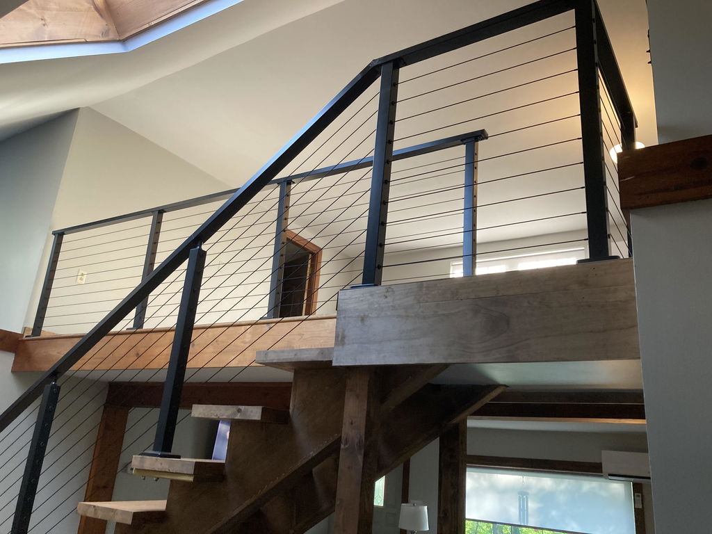 BLIKA 36" Level Drilled Cable Railing Corner Post