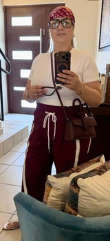 BURGUNDY PANTS