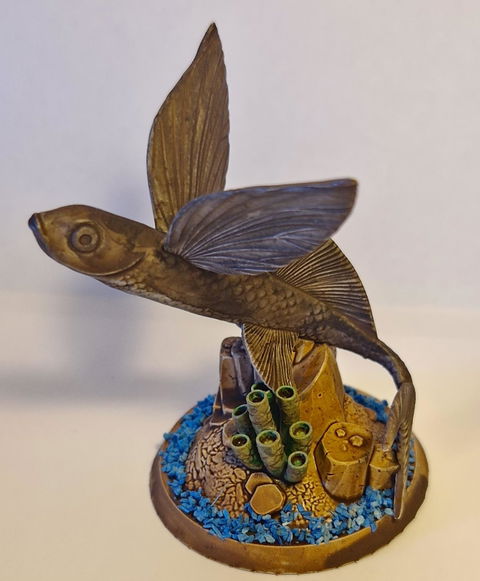 Finspan First Player Token – Flying Fish Miniature for Board Games