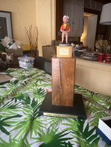 Custom Male Bobblehead with Championship Trophy
