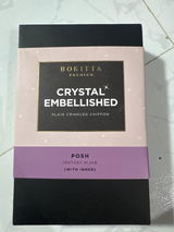 Soft Pink Crystals - Crinkled Chiffon