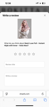 Nasir Luxe Foil - Instant Hijab with Inner