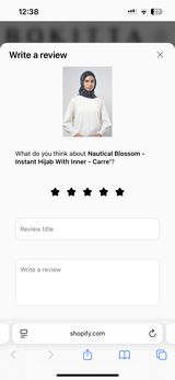 Nautical Blossom - Instant Hijab With Inner