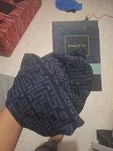 Monogram Navy - Instant Hijab With Inner