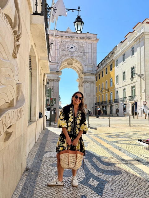 Bolsa de Praia Positano — Palha Rattan com Couro