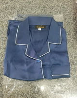 Navy Blue Shamoz Silk Pajama Set