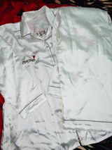 White Shamoz Silk Pajama Set