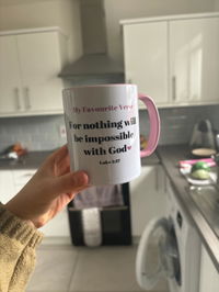 Personalise this mug by adding your name favourite scripture or any text