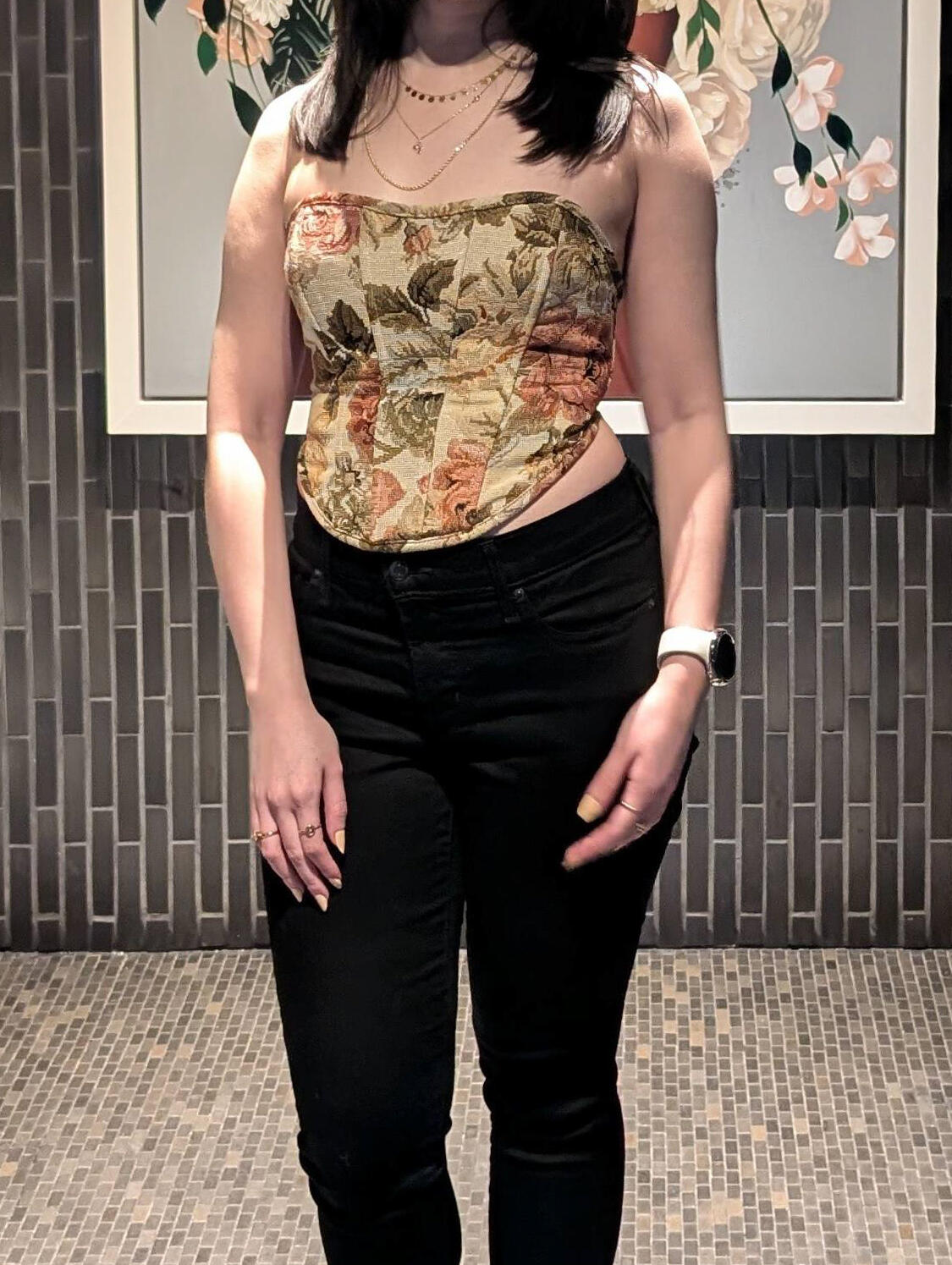 Amberly Jacquard Bustier Corset Top | Boutique 1861