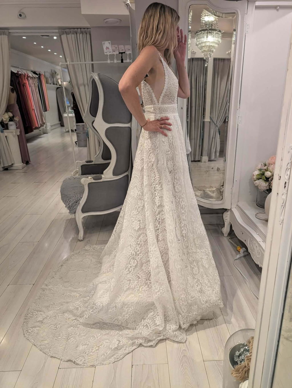 Katina | Lace Wedding Dress with Removable Sleeves