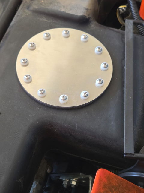 Aluminum 6"OD x 4"ID Bolt In Tank Clean Out Access Plate