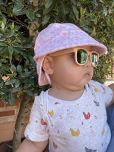 Mina - Polarized Newborn Baby Sunglasses in Matte Peach Frame