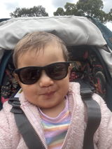 Mina - Polarized Baby Sunglasses in a Black Frame