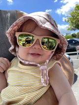 Mina - Polarized Newborn Baby Sunglasses in Matte Peach Frame