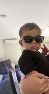 Mina - Polarized Baby Sunglasses in a Black Frame