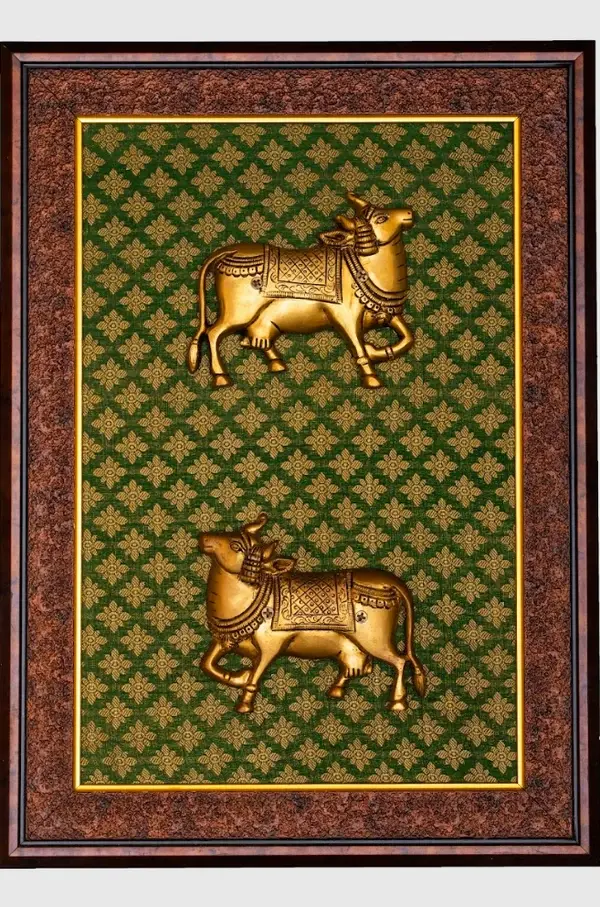 Brass Nandi Silk Artwork