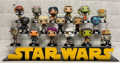 Multi-tier shelves for LEGO BrickHeadz and Funko Pop! Figures
