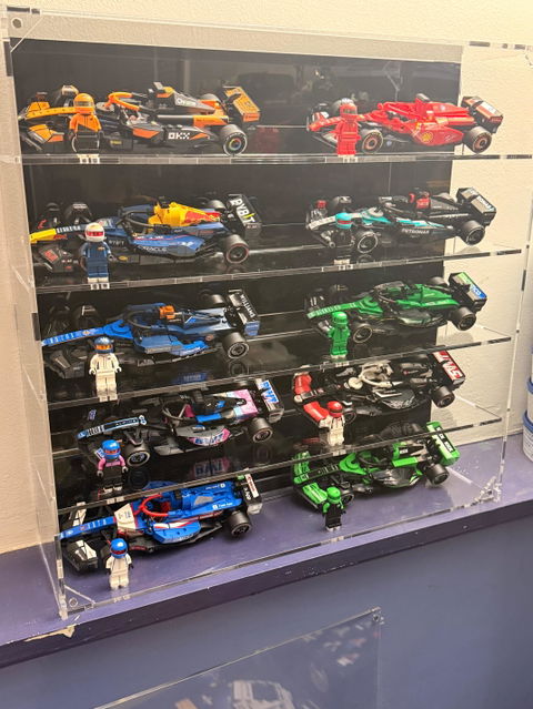 Premium Acrylic Display Case for LEGO Speed Champions F1 Cars (5x2)