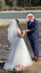 POPULAR Fingertip Veil (2 Tier/Blusher)