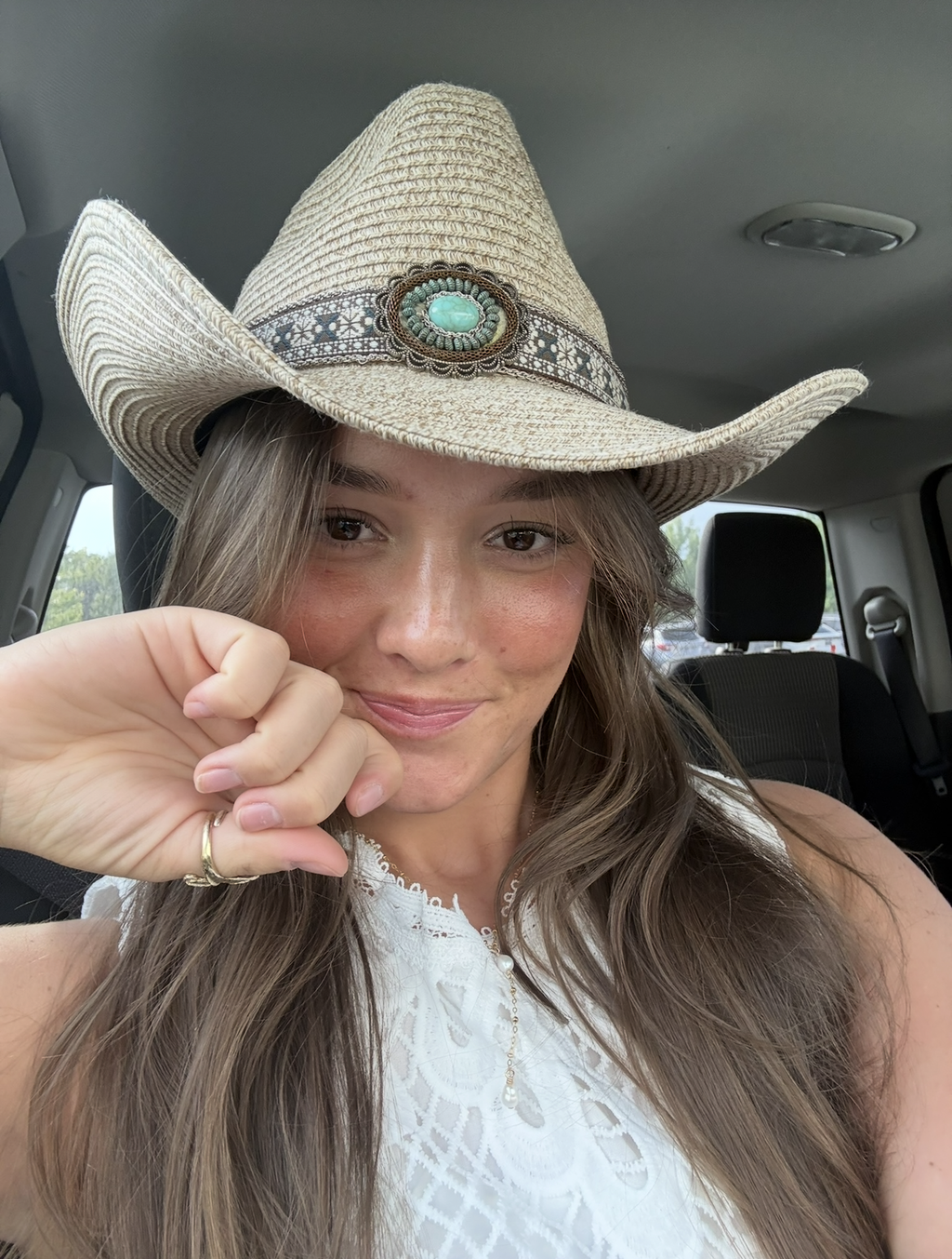 Cowgirl Turquoise Concho Hat