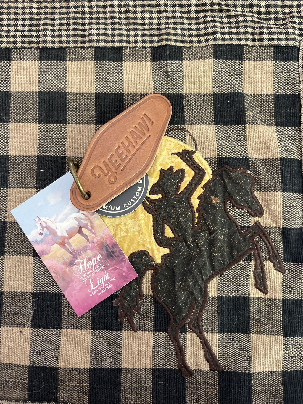 Yeehaw Leather Keychain Motel Style