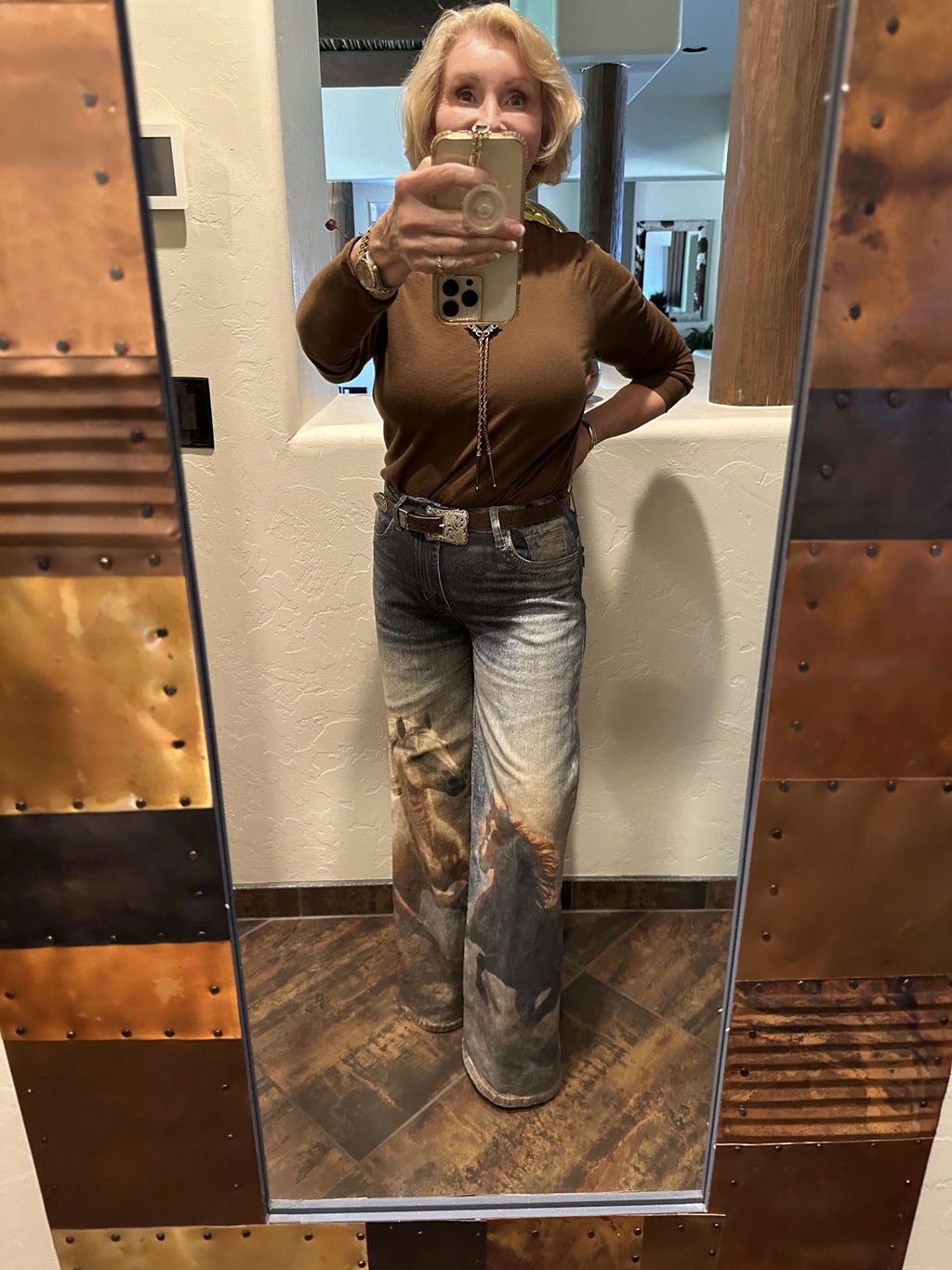 White Horse Wide Leg Jeans