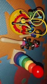 Kit Montessoriano de Madeira Com 9 Brinquedos