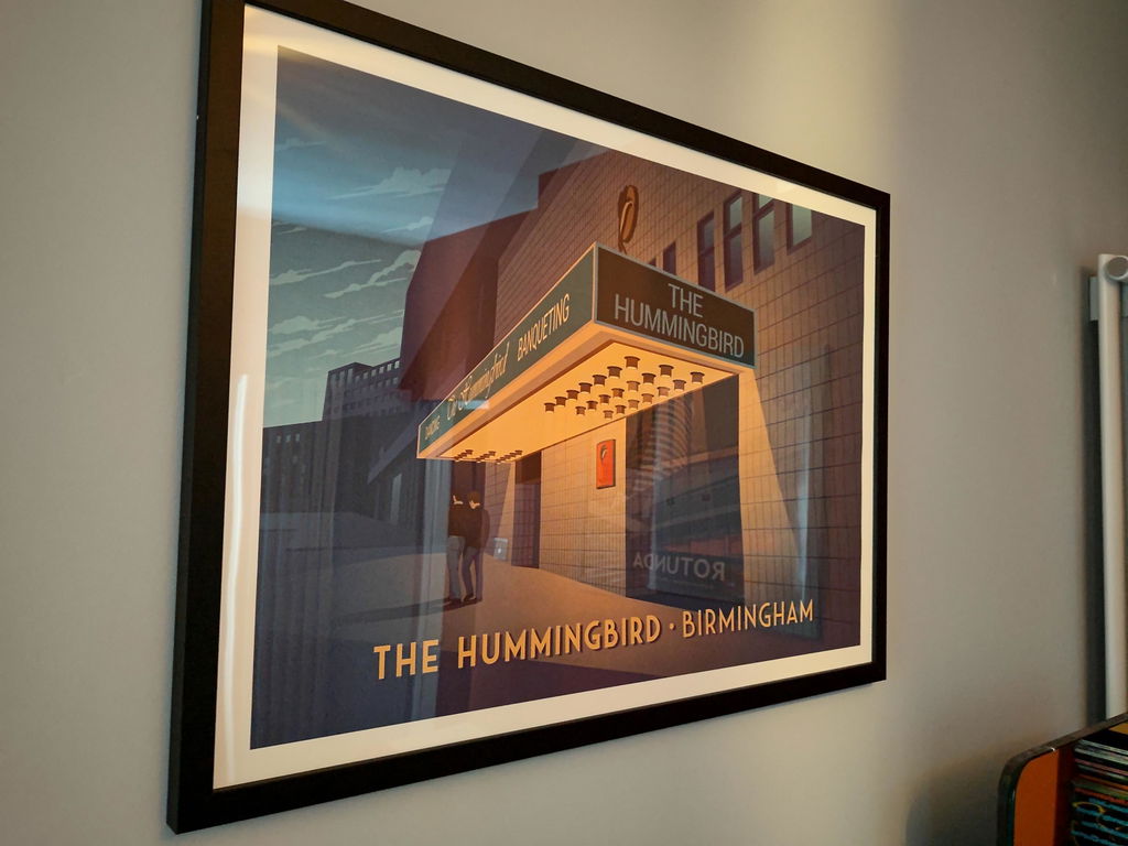 The Hummingbird Club Birmingham Travel Poster