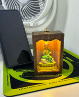 Hand-Painted Mini Shrine for Manjushri and Samantabhadra