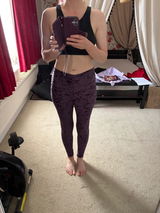 Damson Crushed Velvet Leggings