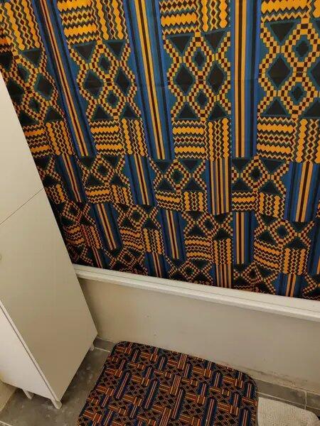 Kente Infused Bathroom Rug - Soul of Ghana Bath Mat