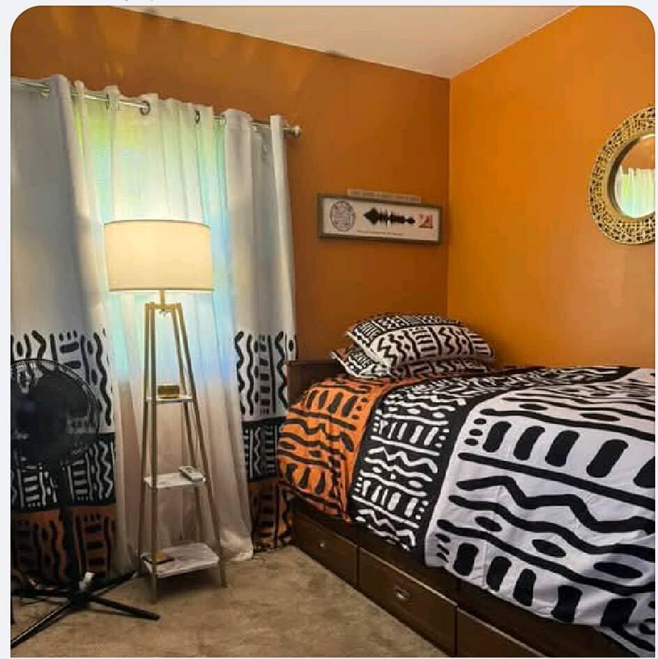 Kuba Inspired African Print Curtains – Grommet Style (Two-Piece Set)