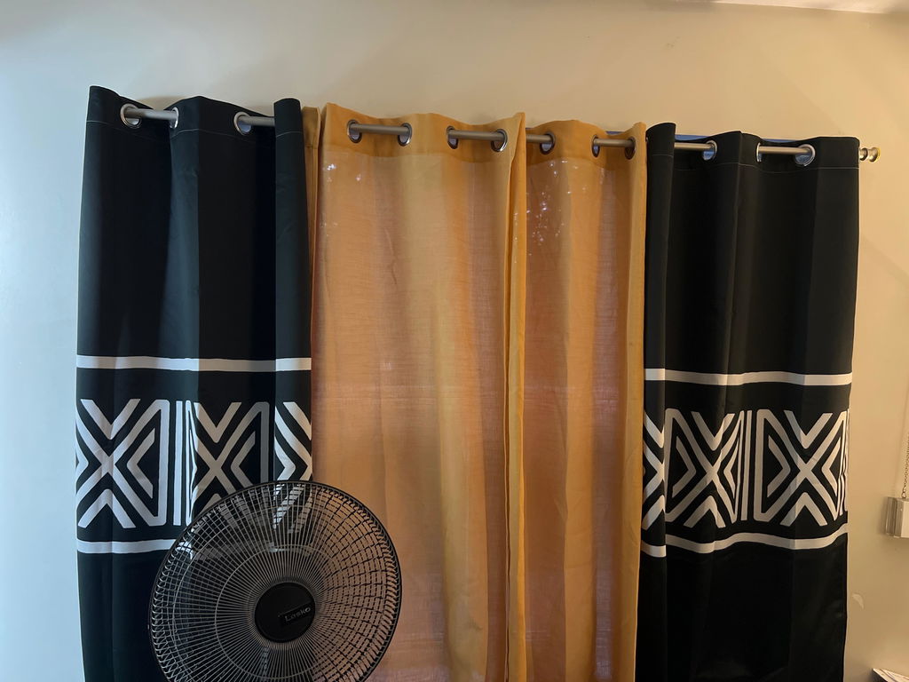 African Ancestral Motif Blackout Curtain - Grommet Style (Two-Piece)