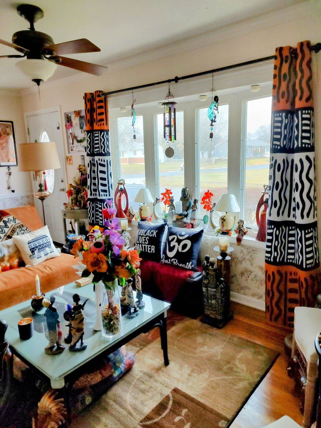 Kuba Inspired African Print Curtains – Grommet Style (Two-Piece Set)