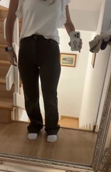 JEANS WIDE LEG MARRÓN
