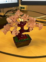 Natural Rose Pink Quartz Crystal Money Tree – Wealth and Luck Bonsai Style Decoration