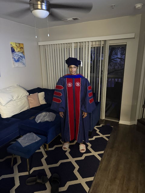 Custom  Doctoral Gown Tam & Hood Package