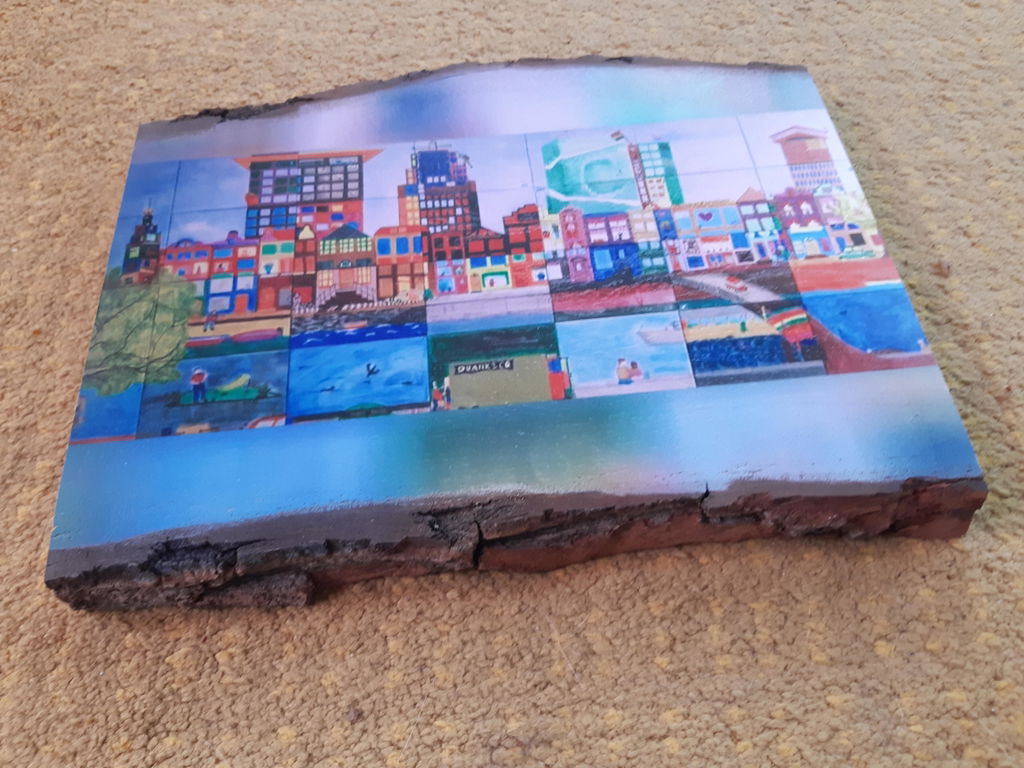 Gepersonaliseerd Fotocadeau op Hout met Schors