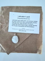 Labradorit weiß "Regenbogenmondstein" Anhänger