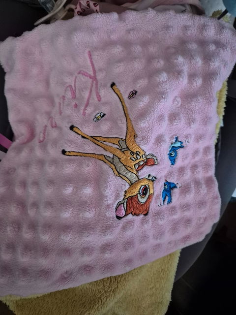 Créez Votre Doudou Double Minky Carré Personnalisé | 30cm | Fille
